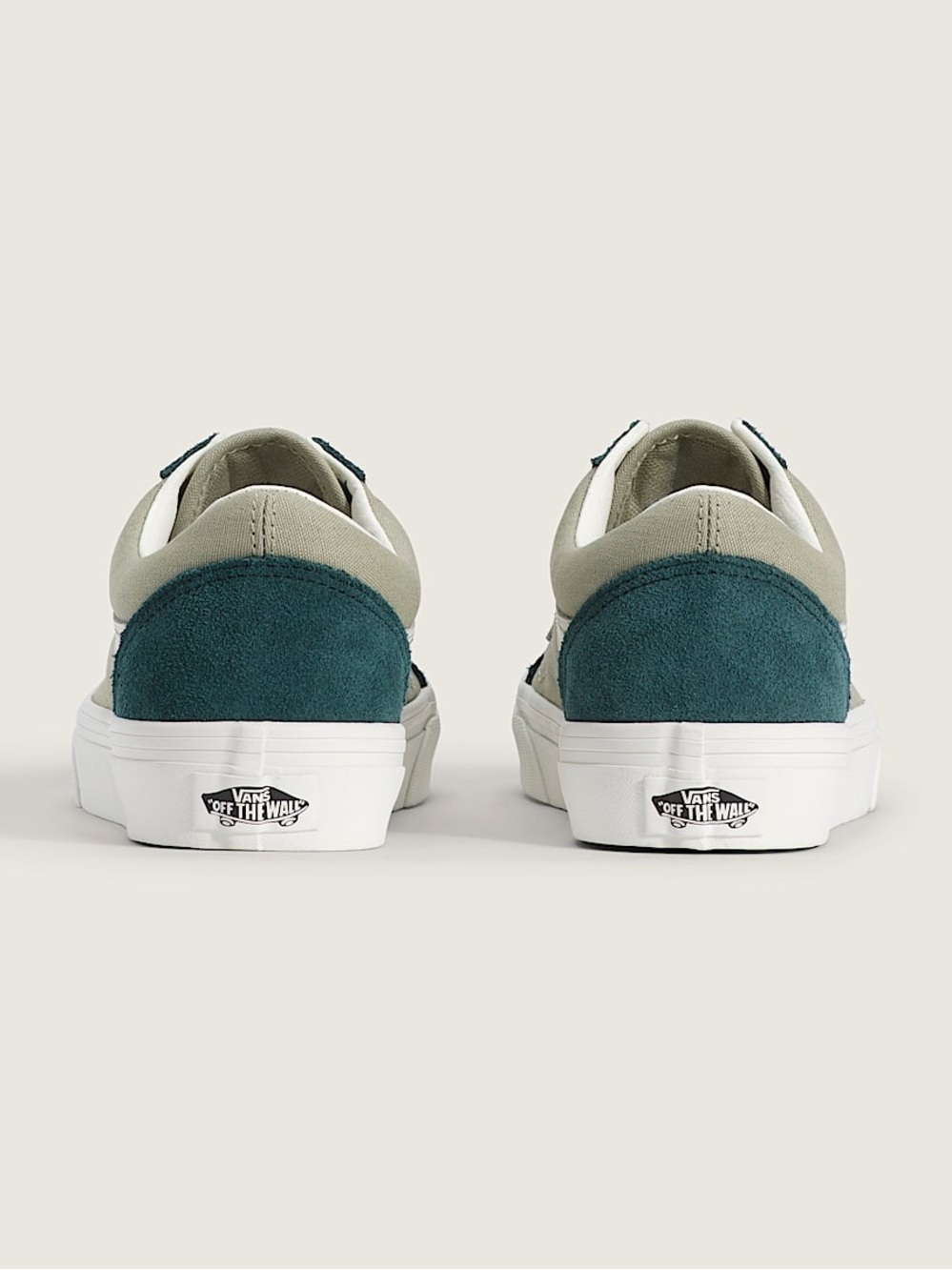 Vans Old Skool unisex Canvas & Suede Sneaker - Green/Pink Size W8/M6.5 - Picture 4 of 8